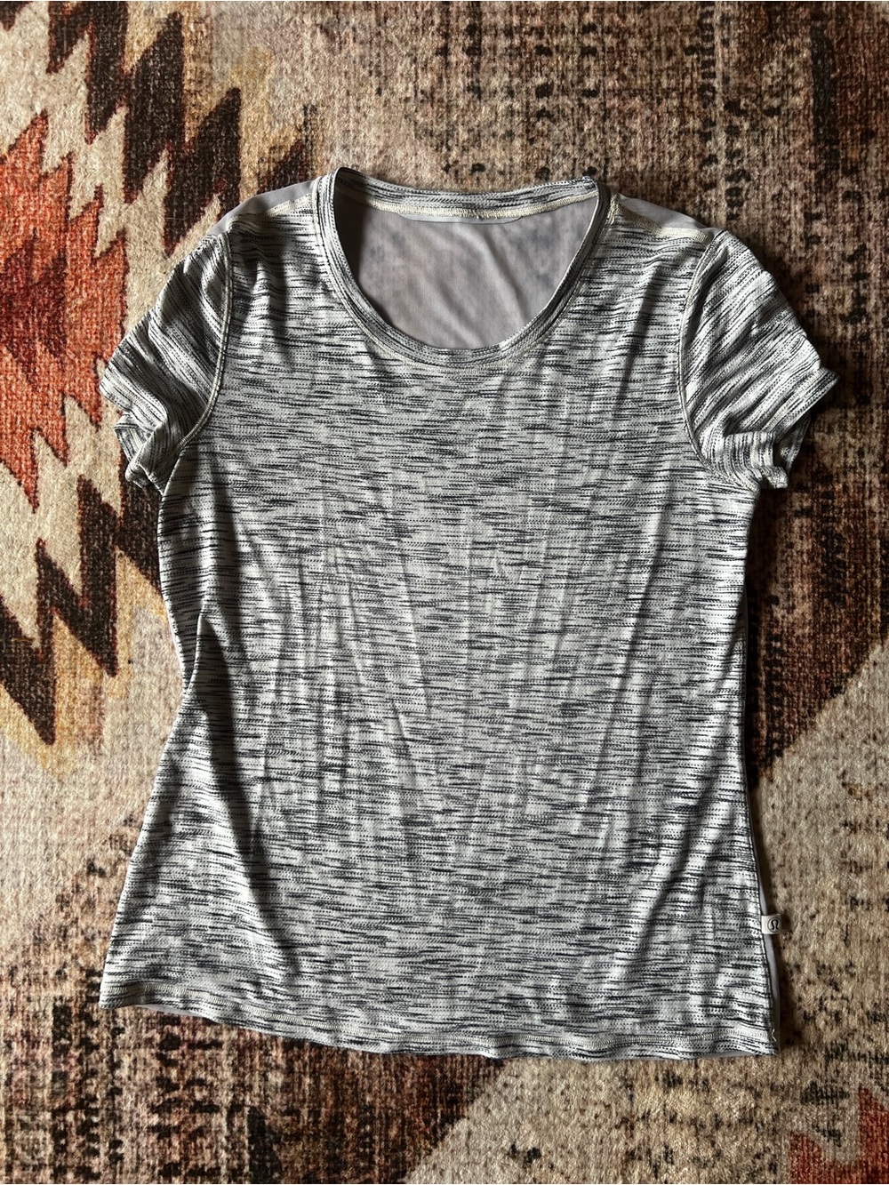 Lululemon Women's Grey Space-Dye Short Sleeve Tee